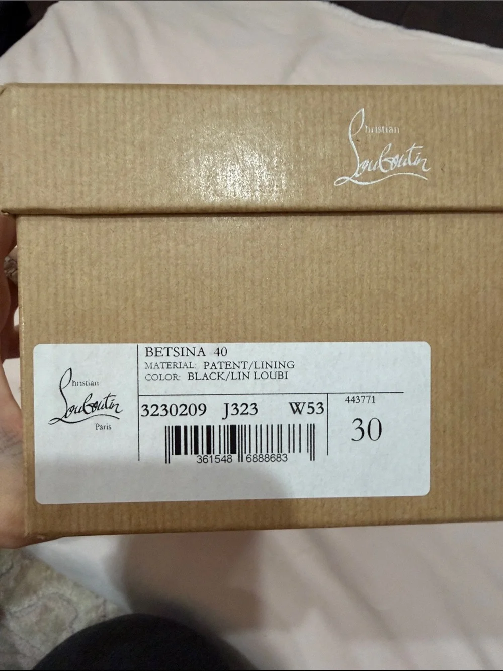 💯 authentic Christian Louboutin girls Black Patent Mary Jane Pumps